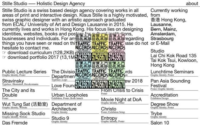 Stillestudio website preview