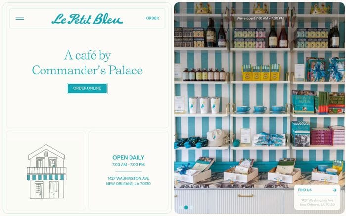 Le Petit Bleu website preview