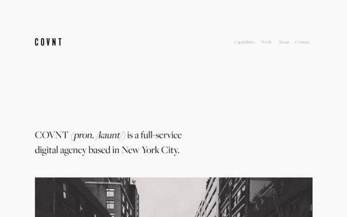 Covnt website preview