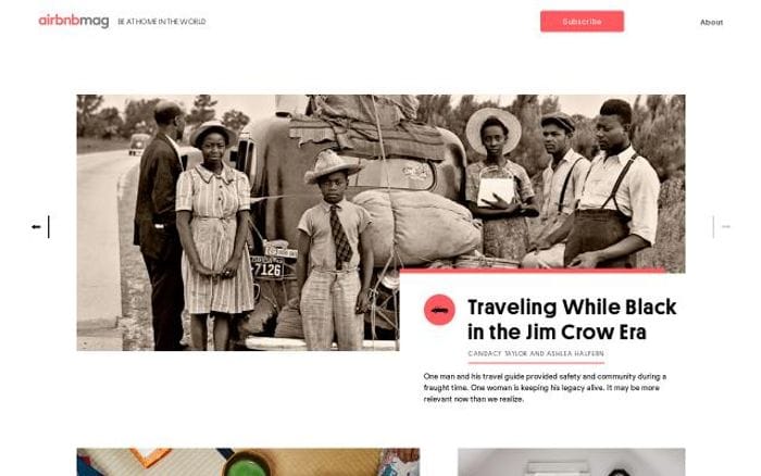 Airbnbmag website preview