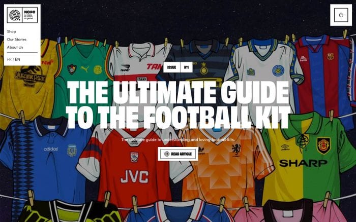 No Football Colors website preview