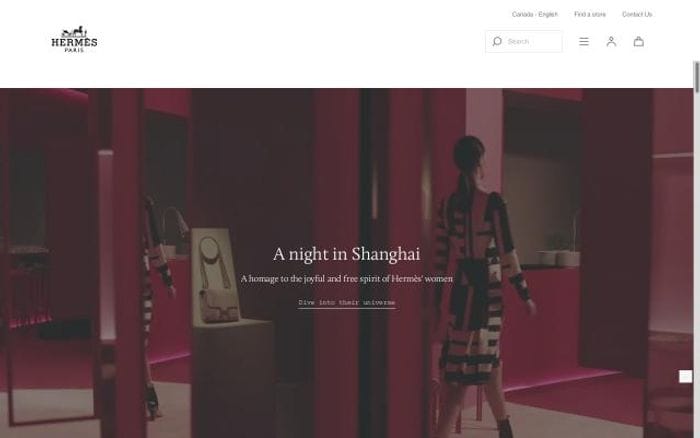 Hermes website preview