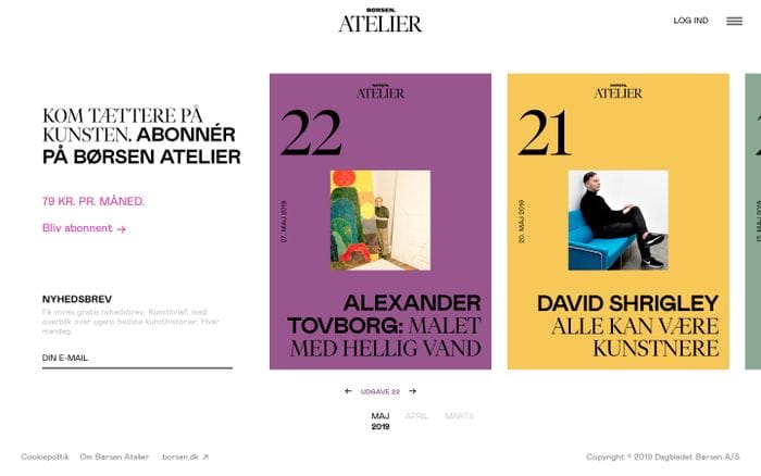 Børsen Atelier website preview