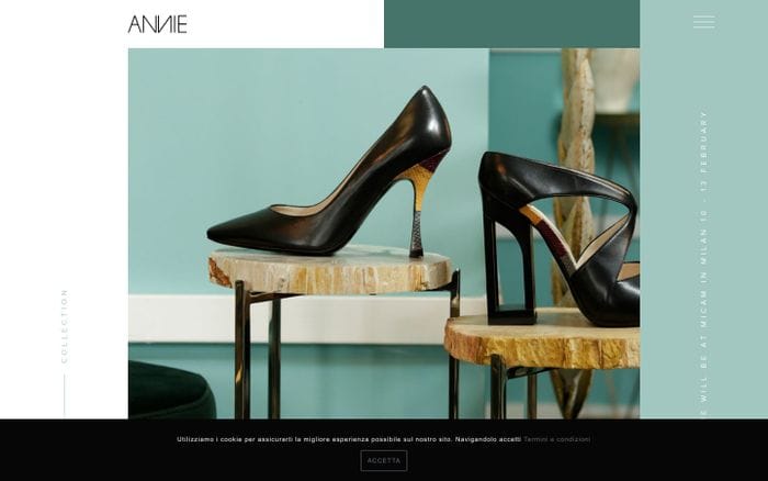 Annie Collections - Made in Italy website preview