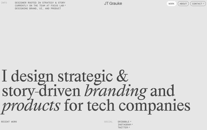 JT Grauke website preview