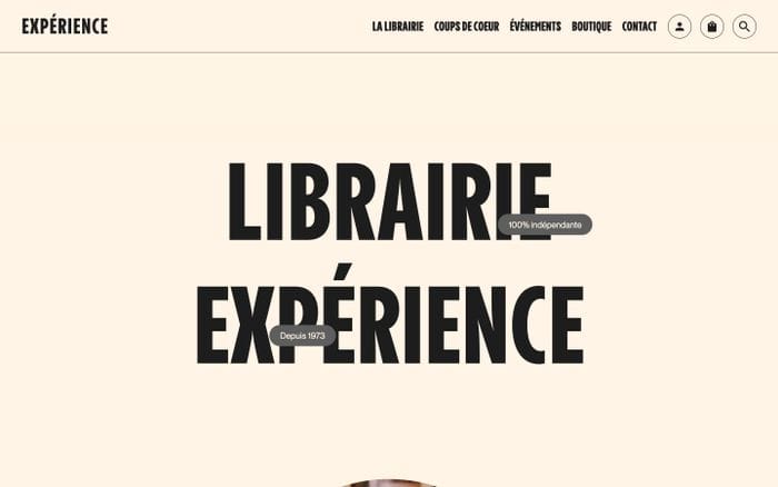 Librairie Expérience website preview