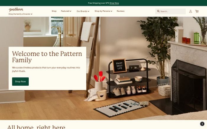 Pattern Brands website preview