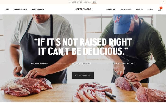 Porterroad website preview