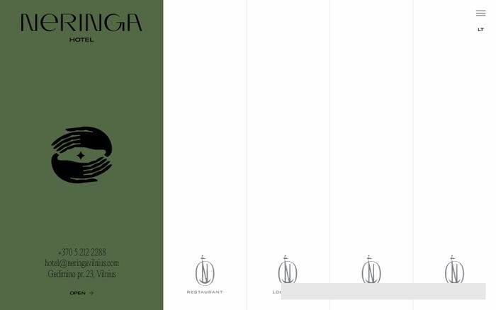 Neringa Hotel website preview