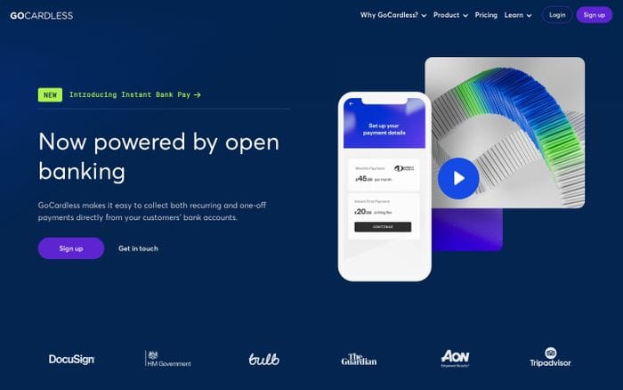 GoCardless website preview