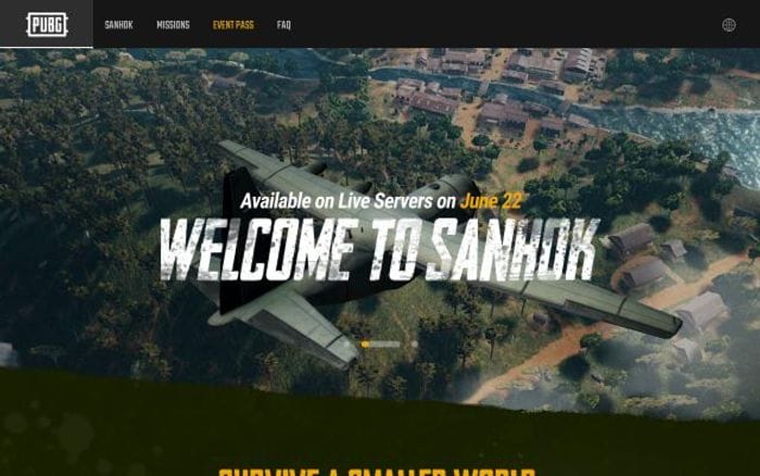 Playbattlegrounds website preview