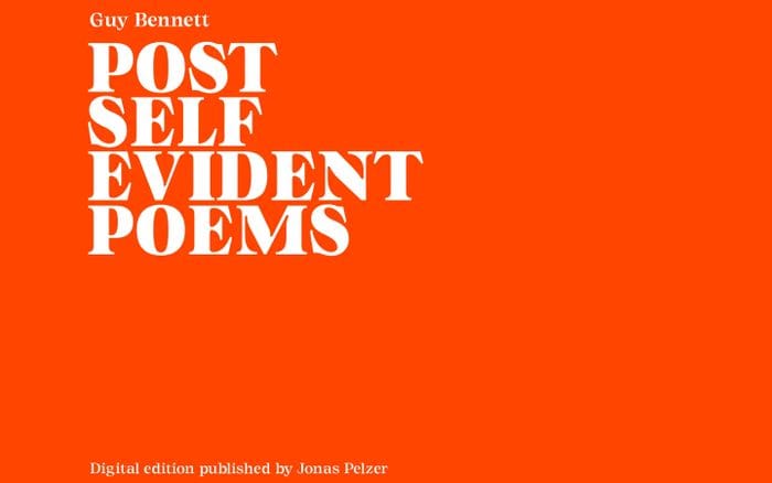 Post-Self-Evident Poems website preview