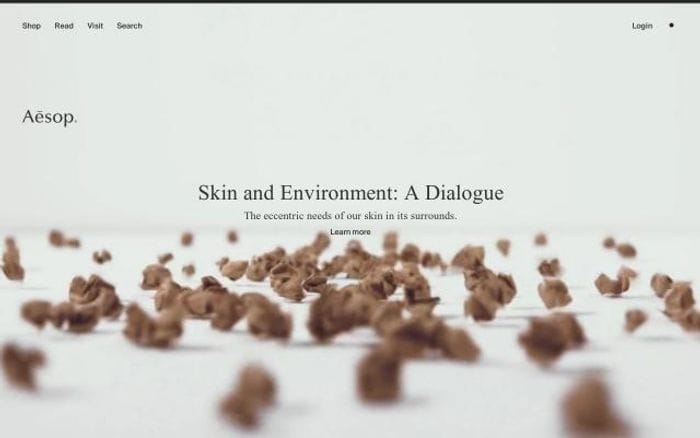 Aesop website preview