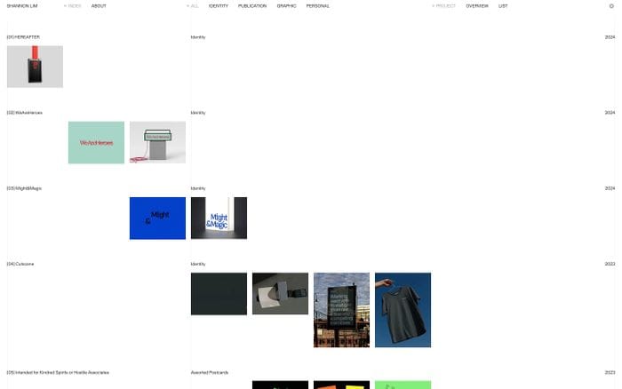 Shannon Lim website preview