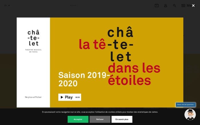 Accueil - Théatre du Châtelet website preview
