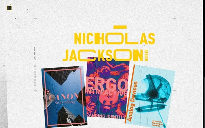 Nicholas Jackson Design website preview