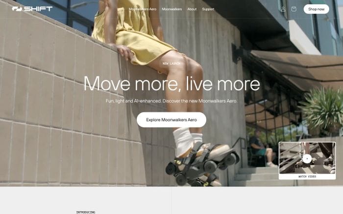 Shift website preview