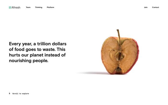 Afresh - Home website preview
