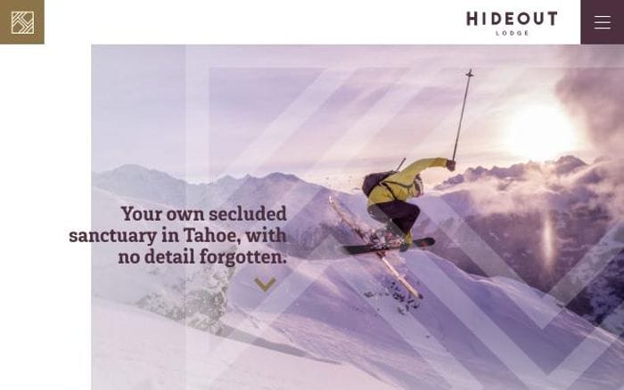 Stayhideoutlodge website preview