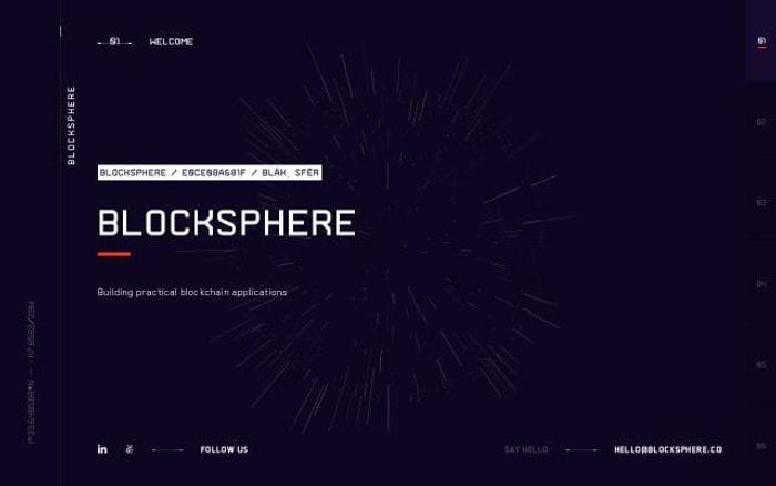 Blocksphere website preview