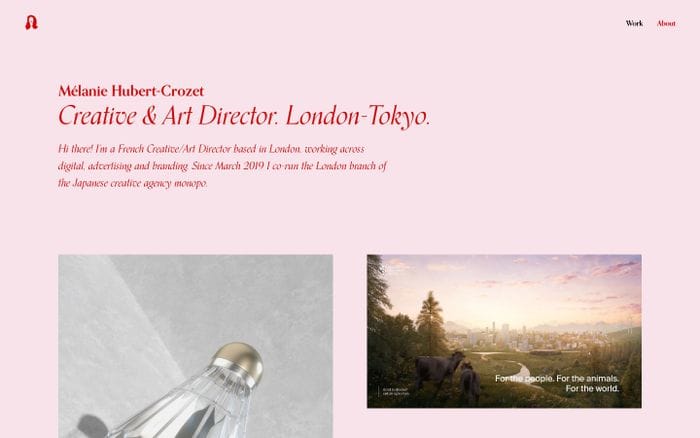 Mélanie Hubert-Crozet website preview
