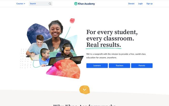 Khan Academy | Free Online Courses, Lessons & Practice website preview