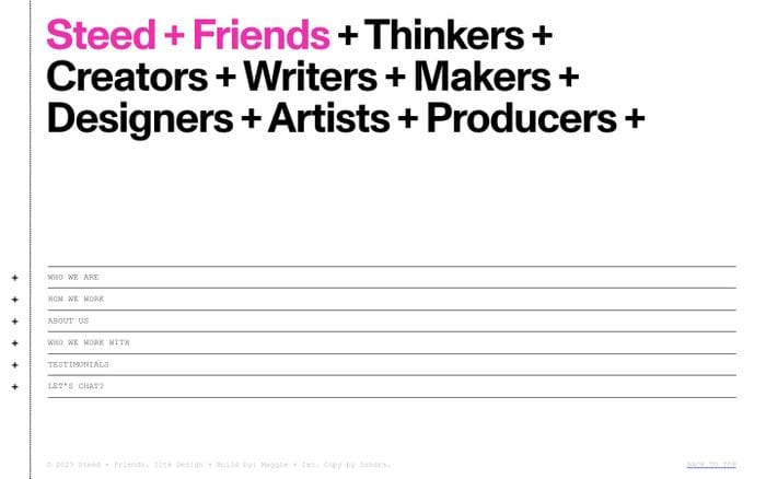 Steed and Friends website preview