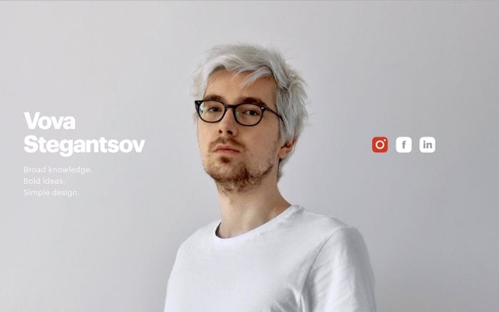 Vova Stegantsov, Senior Product Designer website preview