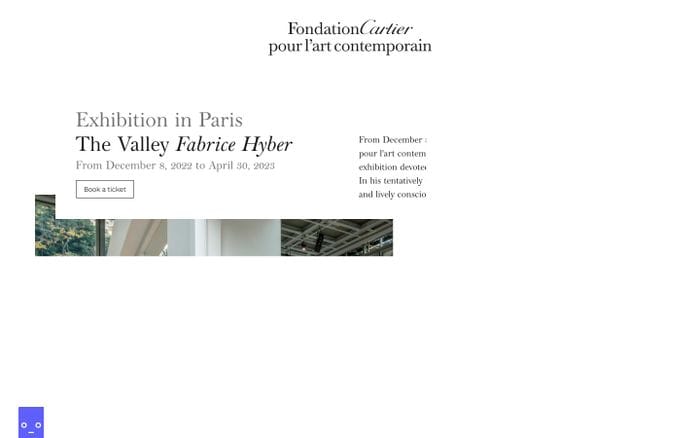 Fondation Cartier website preview