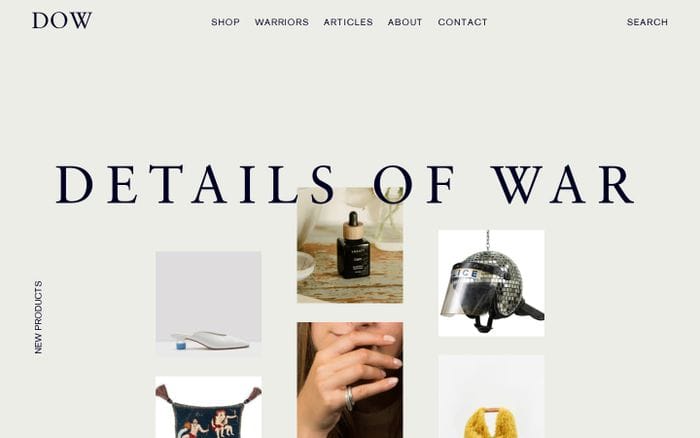Details of war website preview