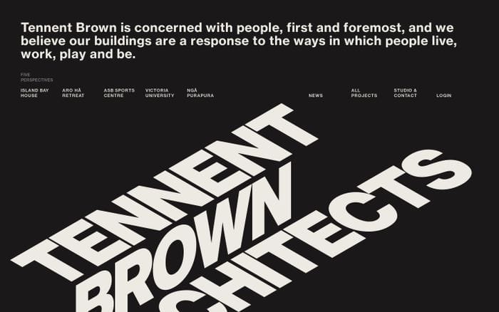 Tennent Brown Architects website preview