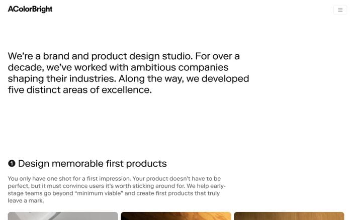 A Color Bright website preview