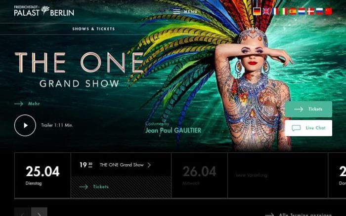 Palast website preview