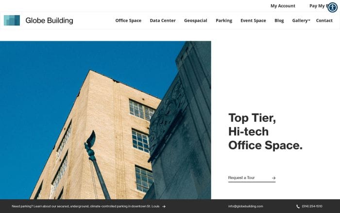  Globe Building website preview