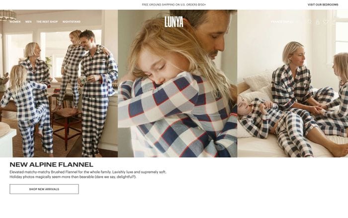Lunya website preview