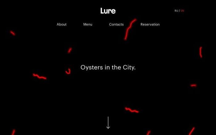 Lureoysterbar website preview
