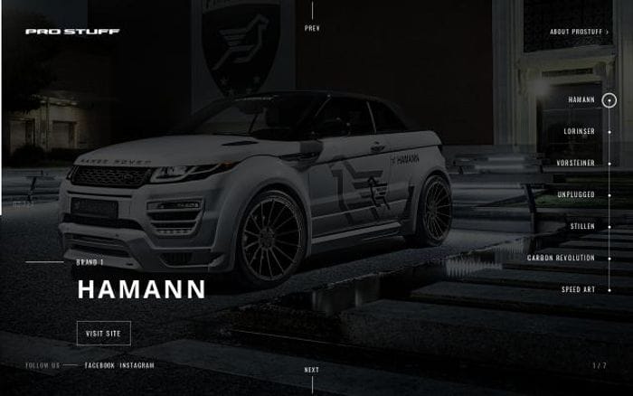 Prostuff website preview