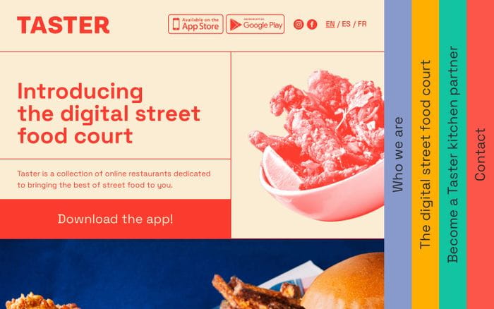 Taster website preview