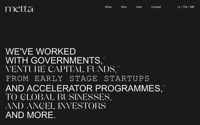 Metta website preview
