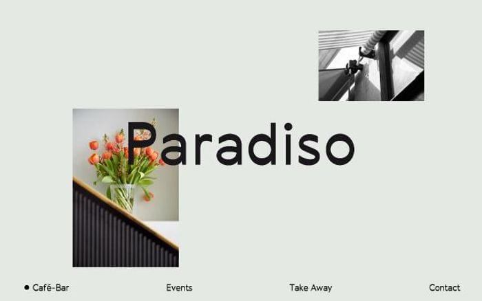 Cafeparadiso website preview