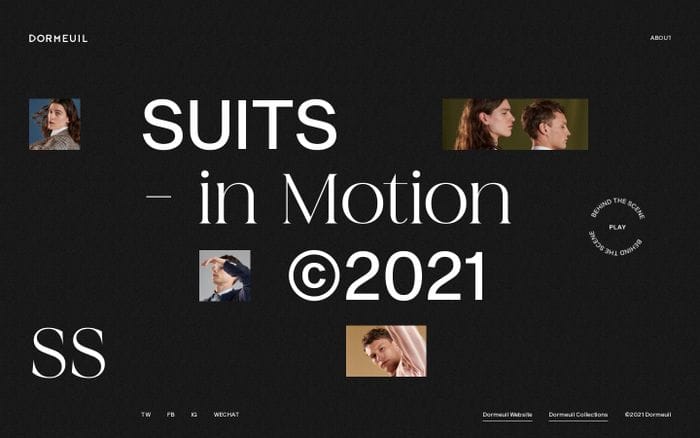 Dormeuil SS 2021 website preview