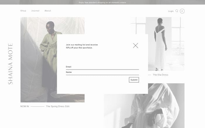 Shaina Mote website preview