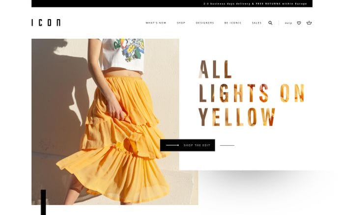 ICON I Shop women’s luxury designer fashion online. website preview