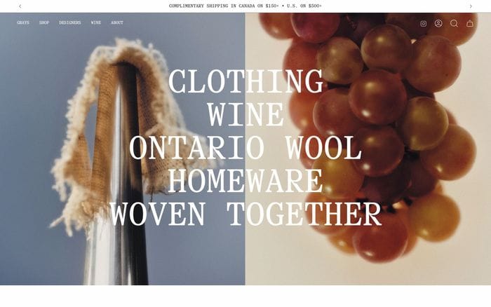 Grays website preview