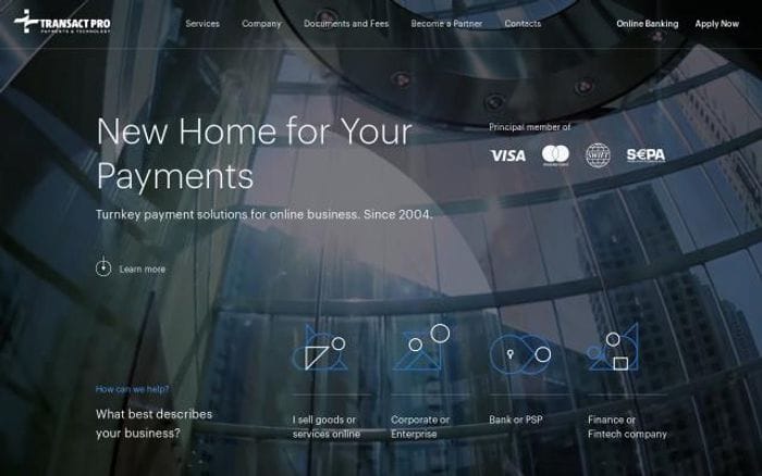 Transactpro website preview