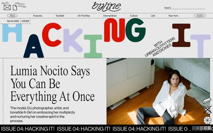 Byline website preview