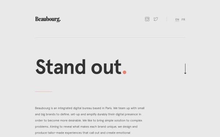 Beaubourg-paris website preview