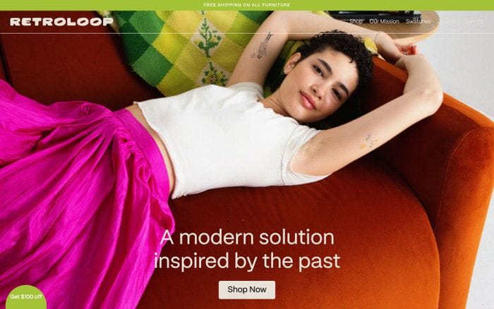 Retroloop website preview
