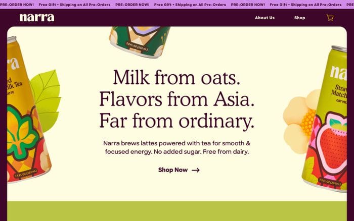 Narra website preview