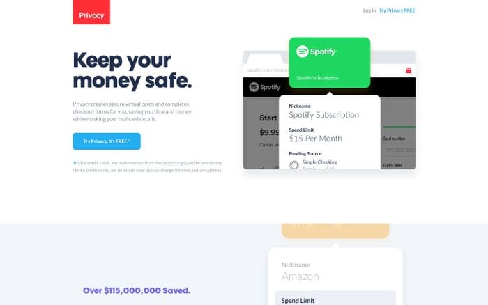 Privacy - A better way to pay. website preview